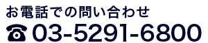 お電話での問い合わせ 03-6837-2902